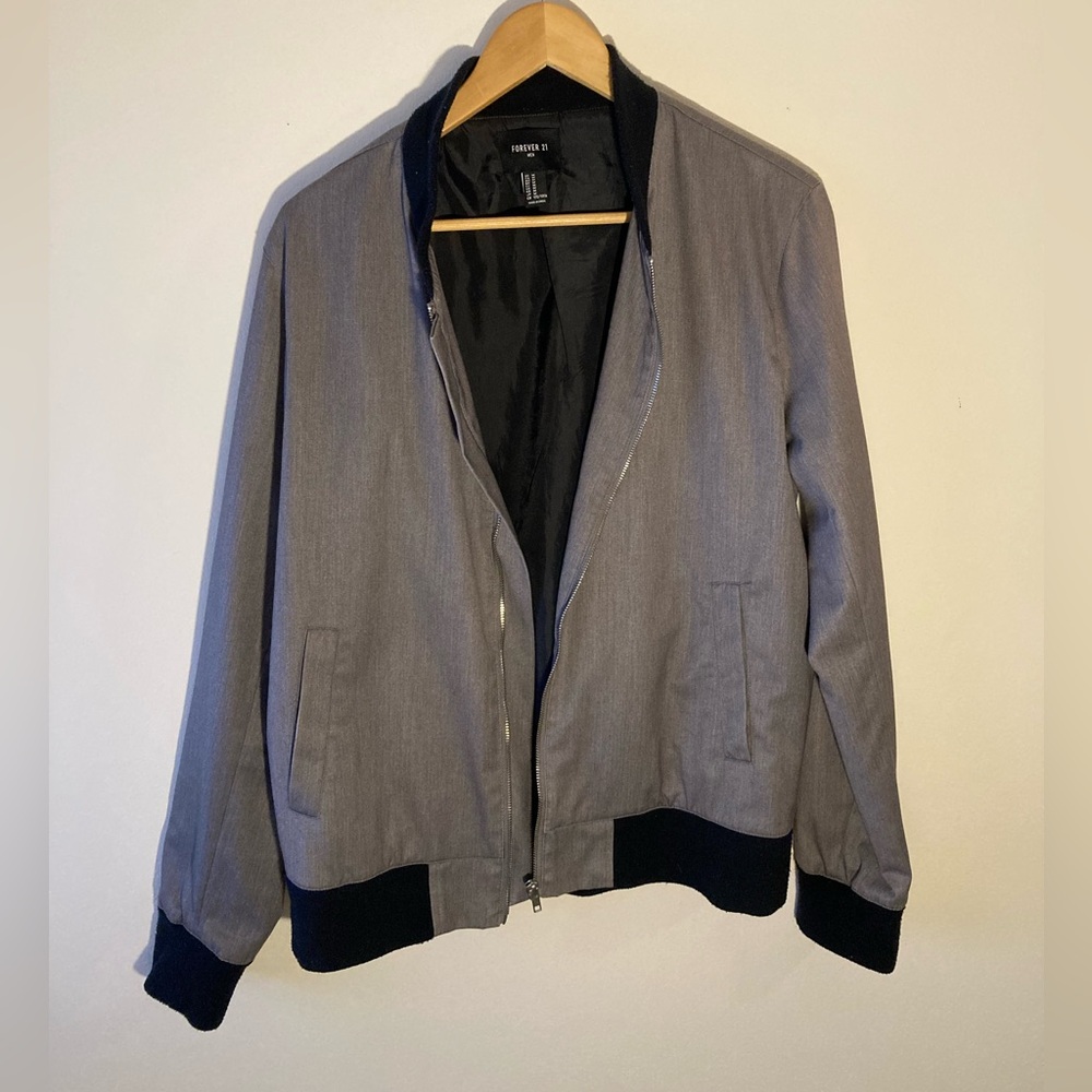 Men’s Gray Forever 21 Zip-up Jacket - Picture 6 of 8